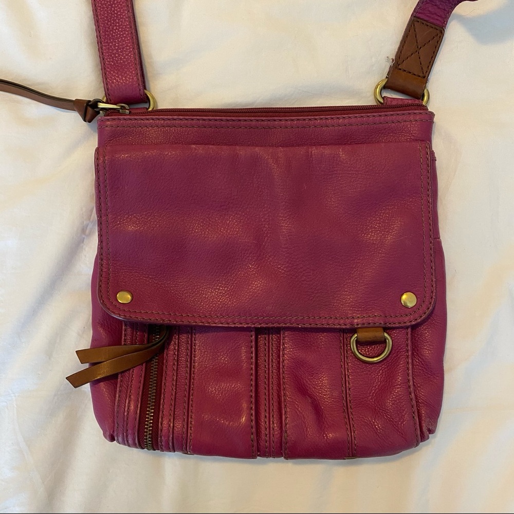 Fossil purple crossbody bag